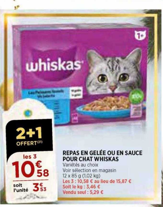 Repas En Gelée Ou En Sauce Pour Chat Whiskas