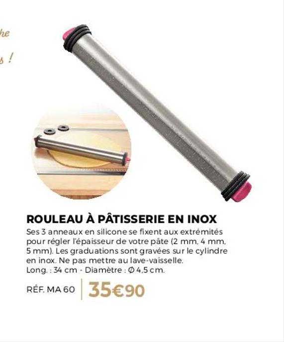 Rouleau à Pâtisserie En Inox