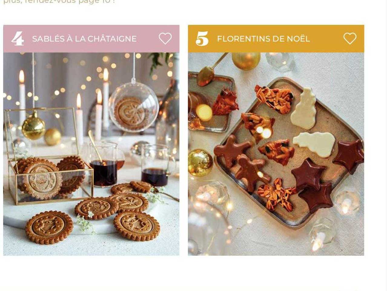 sablés à la châtaigne, florentins de noël