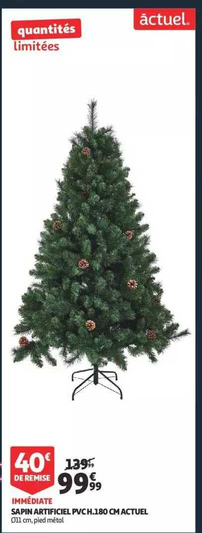 sapin artificiel pvc h.180 cm actuel