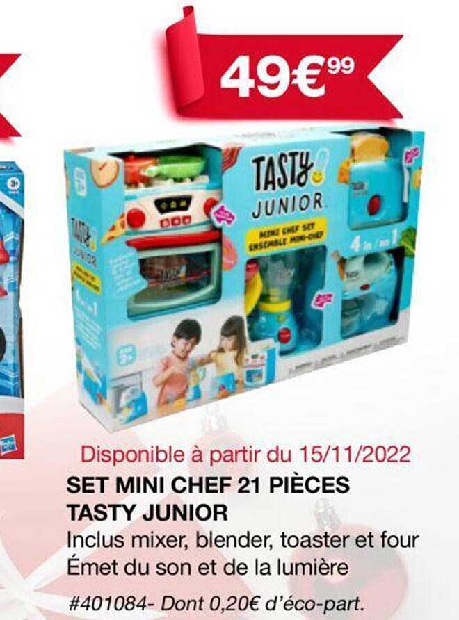 set mini chef 21 pièces tasty junior
