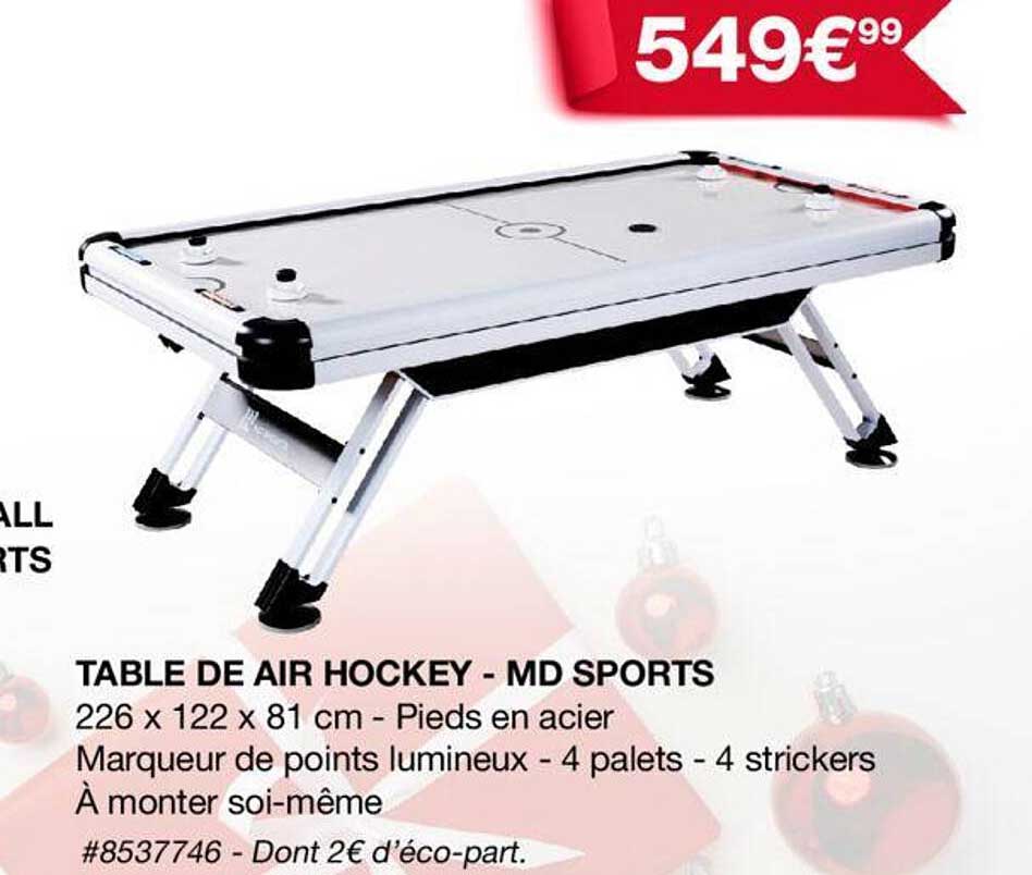 table de air hockey - md sports