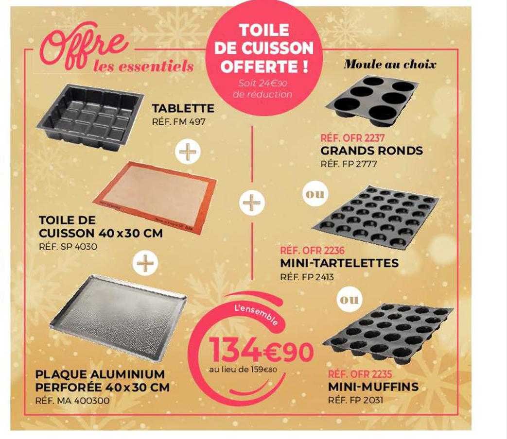 Tablette, Toile De Cuisson 40 X 30 Cm, Plaque Aluminium Perforée 40 X 30 Cm, Mini-muffins, Mini-tartelettes, Grands Ronds