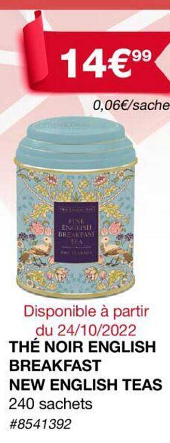 thé noir english breakfast new english teas