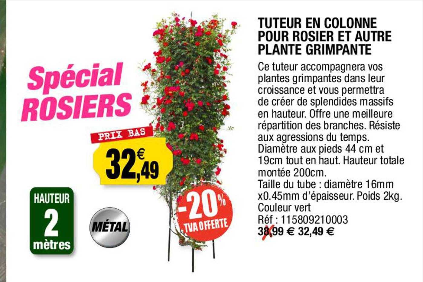 tuteur en colonne pour rosier et autre plante grimpante