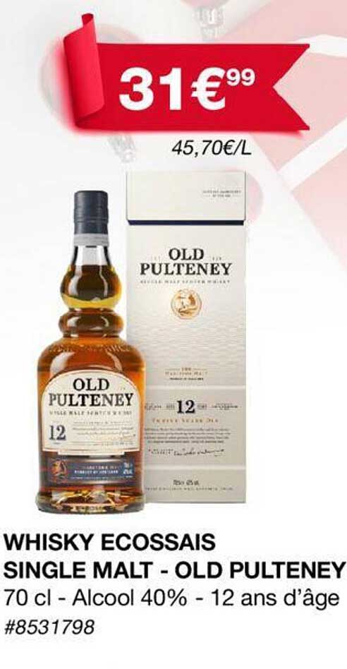 whisky ecossais single malt - old pulteney