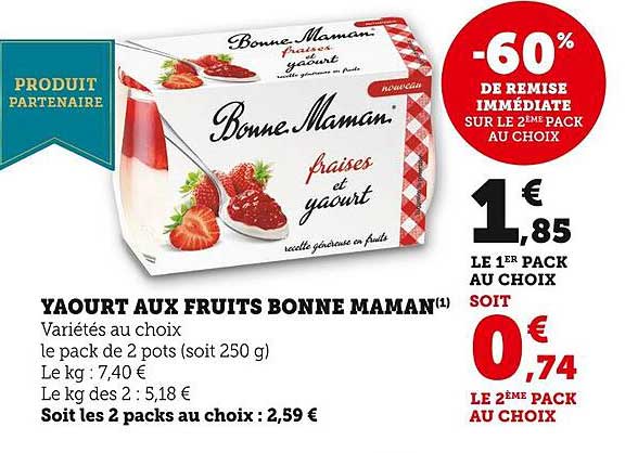 yaourt aux fruits bonne maman