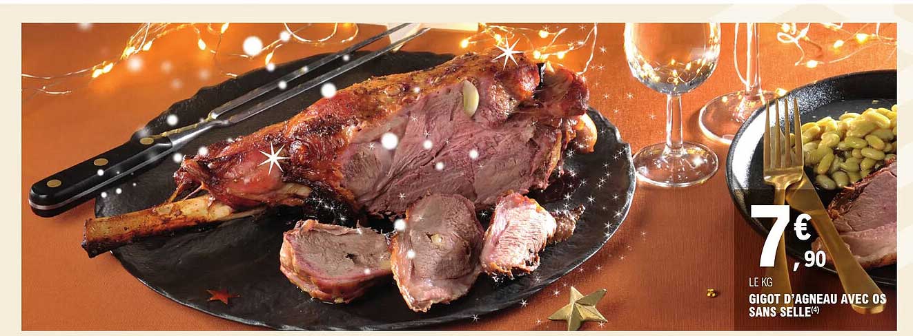 gigot d'agneau avec os sans selle