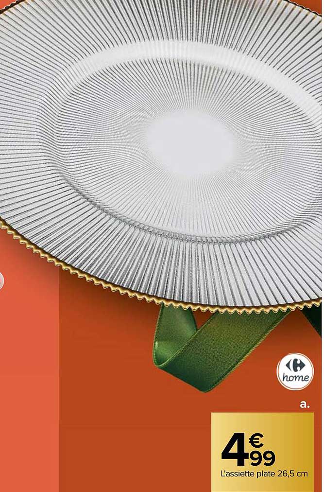 l'assiette plate 26,5 cm carrefour home