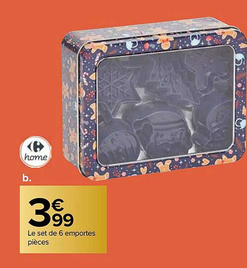 Le Set De 6 Emportes Pièces Carrefour Home
