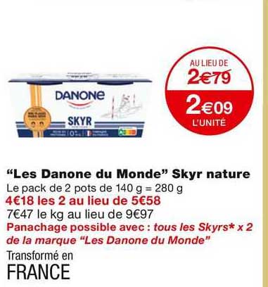 "les Danone Du Monde" Skyr Nature