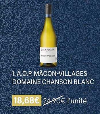 a.o.p. mâcon-villages domaine chanson blanc