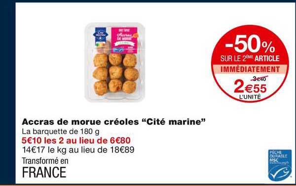 accras de morue créoles "cité marine"