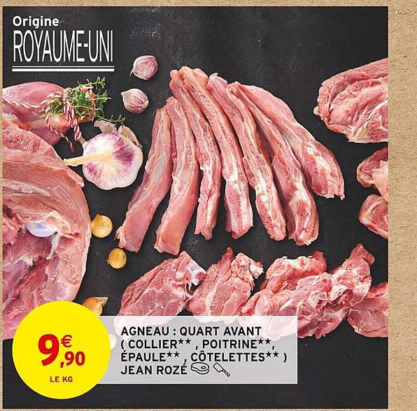 agneau : quart avant (collier poitrine épaule côtelettes) jean rozé