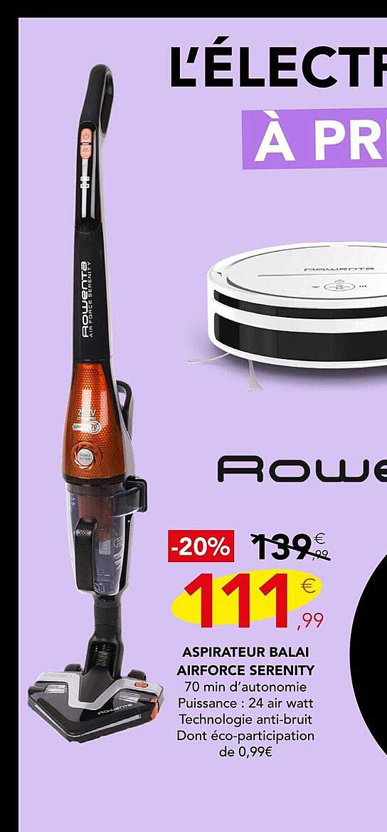 aspirateur balai airforce serenity rowenta