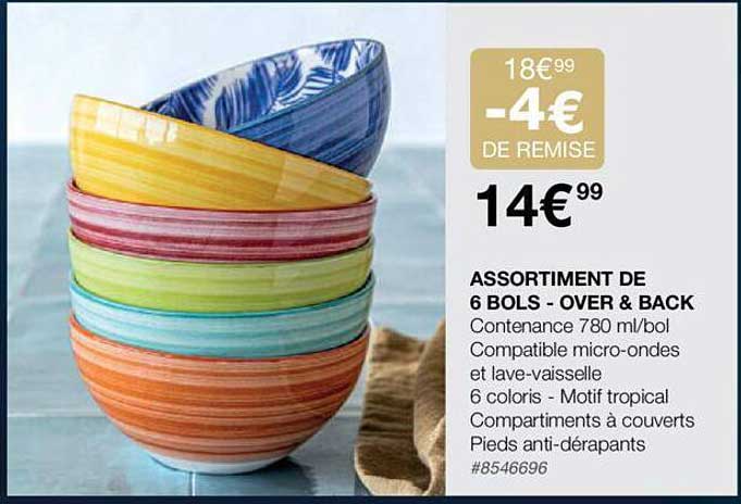 assortiment de 6 bols - over & back