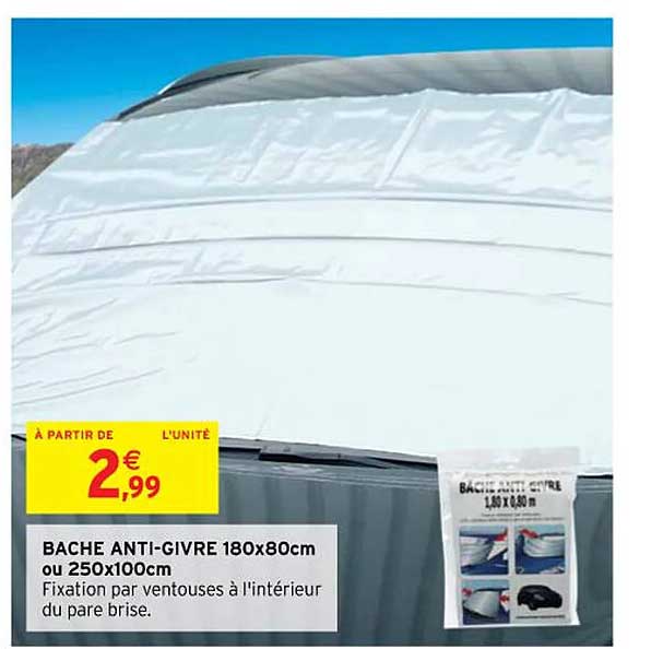 bâche anti-givre 180x80cm ou 250x100cm