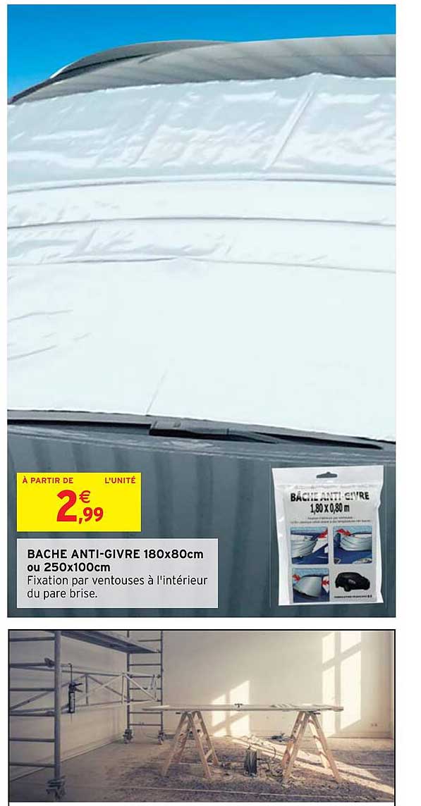 bache anti-givre 180x80cm ou 250x100cm