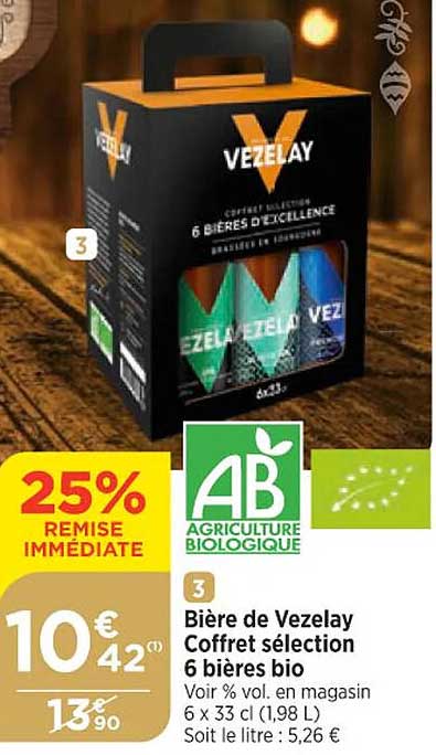 Bière De Vezelay Coffret Sélection 6 Bières Bio
