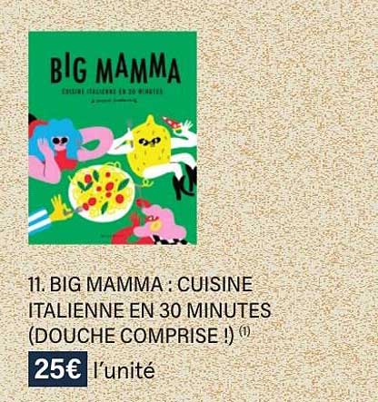big mamma: cuisine italienne en 30 minutes (douche comprise!)
