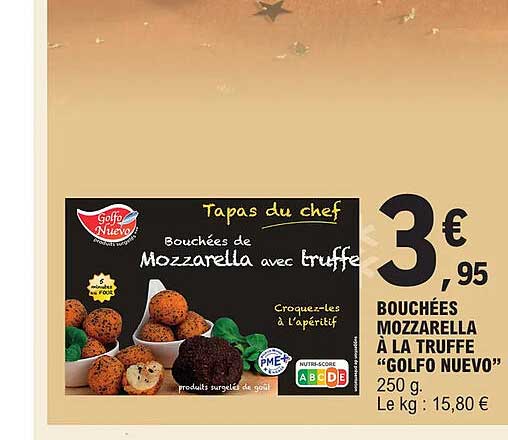 bouchées mozzarella à la truffe "golfo nuevo"