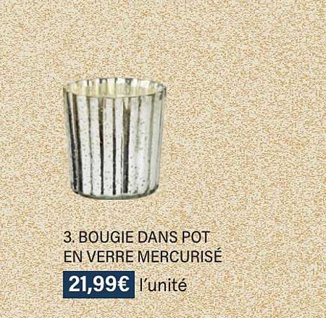 bougie dans pot en verre mercurisé