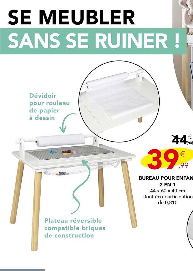 Bureau Pour Enfant 2 En 1