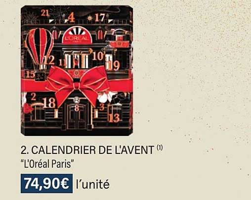 calendrier de l'avent "l'oréal paris"
