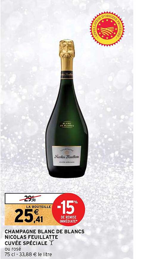 champagne blanc de blancs nicolas feuillatte cuvée spéciale