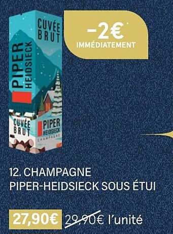 champagne piper-heidsieck sous étui