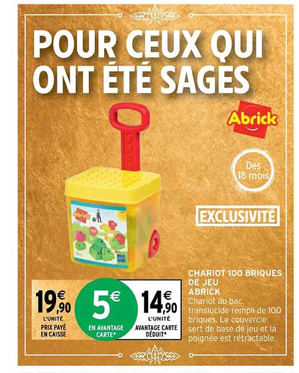 Chariot  100 Briques  De Jeu Abrick
