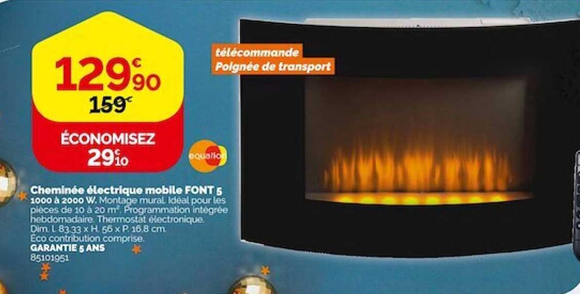cheminée électrique mobile font 5