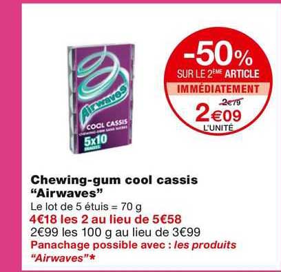 chewing-gum cool cassis "airwaves"