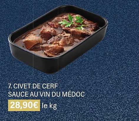 civet de cerf sauce au vin du médoc