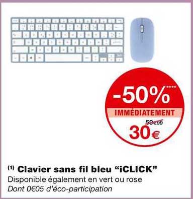clavier sans fil blue "click"