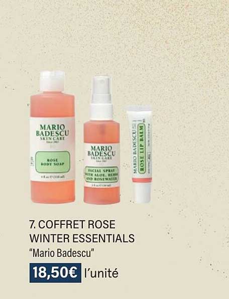 coffret rose winter essentials "mario badescu"