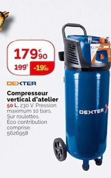 compresseur vertical d'atelier dexter