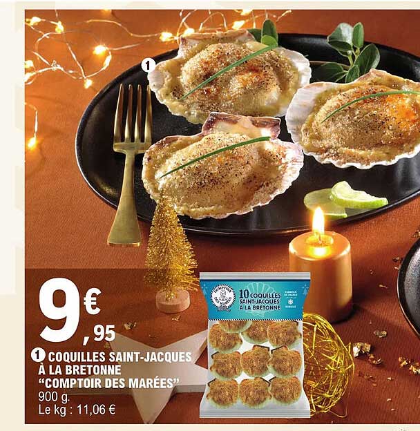 coquilles saint-jacques à la bretonne "comptoir des marées"