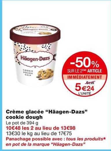 crème glacée "häagen-dazs" cookie dough