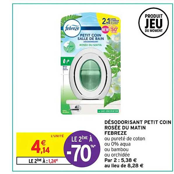 désodorisant petit coin rosée du matin febreze