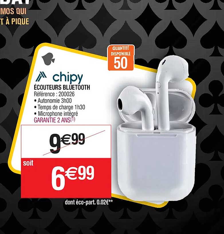 écouteurs bluetooth chipy