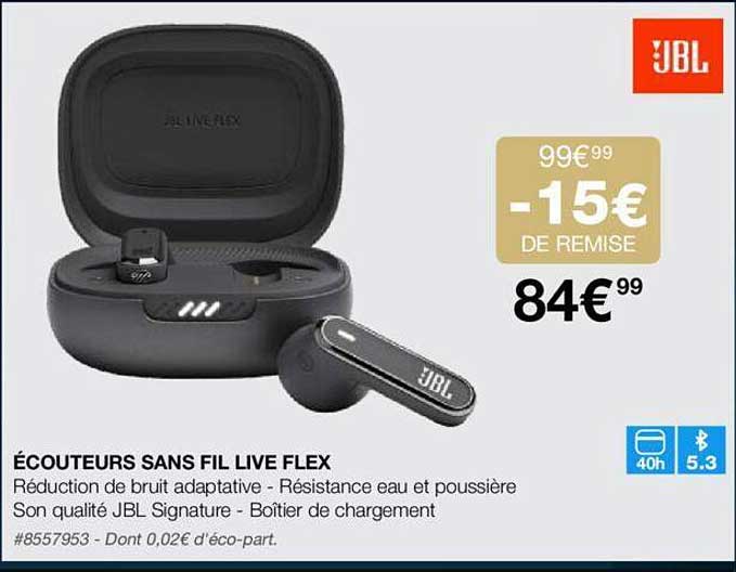 écouteurs sans fil live flex jbl