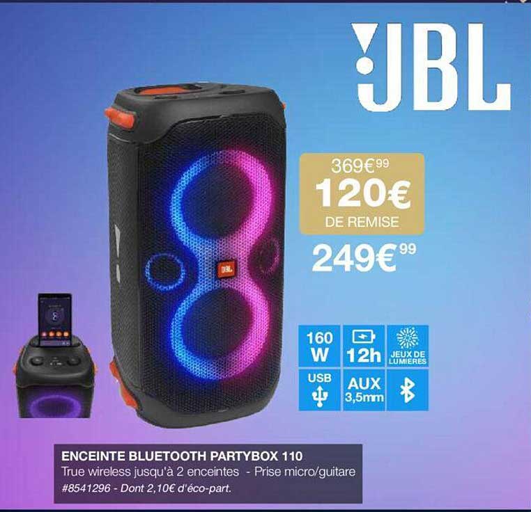enceinte bluetooth partybox 110 jbl