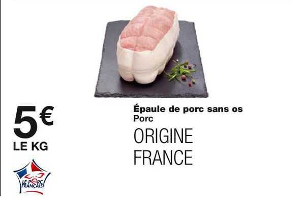 épeaule De Porc Sans Os Porc