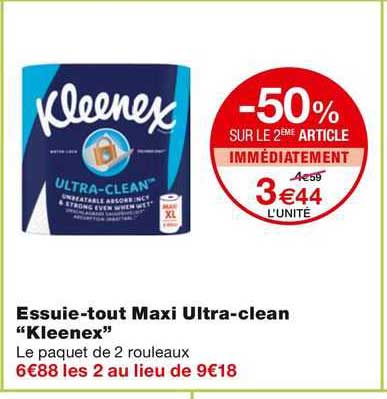 essuie-tout maxi ultra-clean "kleenex"