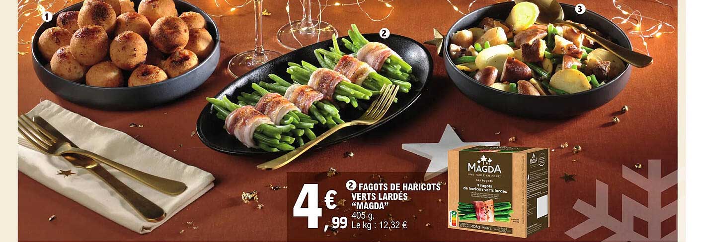 fagots de haricots verts lardés "magda"