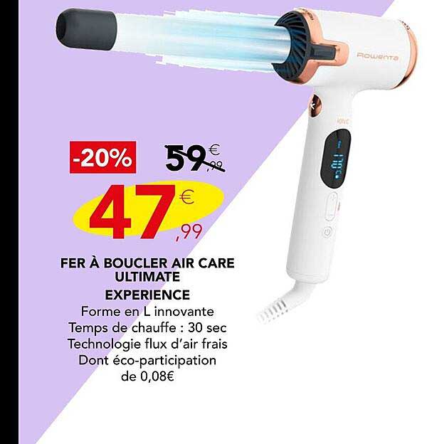 fer à boucler air care ultimate expérience rowenta