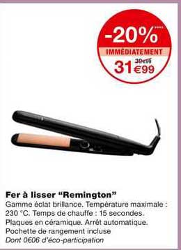 fer à lisser "remington"