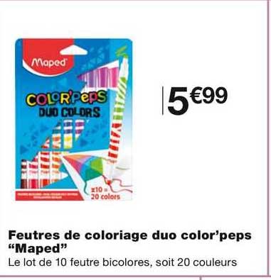 feutres de coloriage duo color peps "maped"