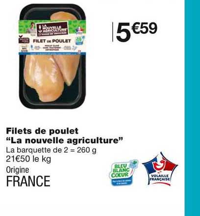 filets de poulet "la nouvelle agriculture"